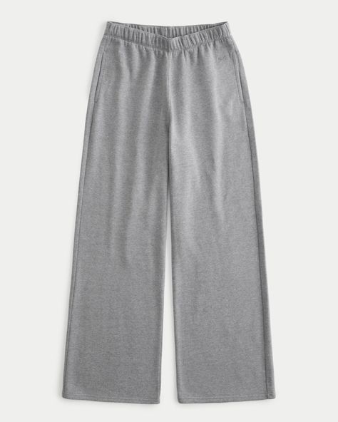 Women's Ultra High-Rise Wide-Leg Sweatpants | Women's Clearance | HollisterCo.com Wide Leg Sweatpants, Teen Clothing, Womens Sweatpants, Clothing For Women, Outfits For Teens, Hollister, Women Men, Wide Leg, Create Your