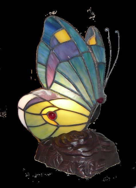 Tiffany style Butterfly Stained glass Lamp by Stainedglassworks1 Butterfly Stained Glass, Butterfly Lamp, Stained Glass Lamp, Stained Glass Light, Stained Glass Butterfly, Glass And Aluminium, Louis Comfort Tiffany, Stained Glass Lamps, Glass Lamps