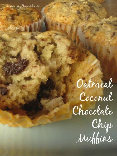 Breakfast has never tasted so good. Oatmeal Coconut Chocolate Chip Muffins taste like dessert but can pass for breakfast! Nummy! Snack Easy, Flavored Coffee Creamer, Coconut Oatmeal, Coconut Muffins, Coconut Chocolate, Muffin Man, Baking Muffins, Sweet Breads, Chocolate Chip Muffins