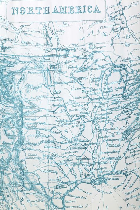 Antique Map Shower Curtain North America Map Shower Curtain, Urban Outfitters Curtains, Blue Gray Area Rug, Dynamic Rugs, Stylish Rugs, Abstract Designs, Rug Direct, Decor Essentials, Floral Area Rugs