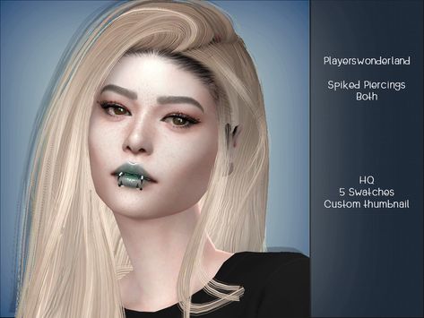 Emo Piercings, Snake Bite Piercing, Sims 4 Piercings, Mod Earrings, Snakebites, Face Piercings, Snake Bites, Sims4 Cc, Sims Community