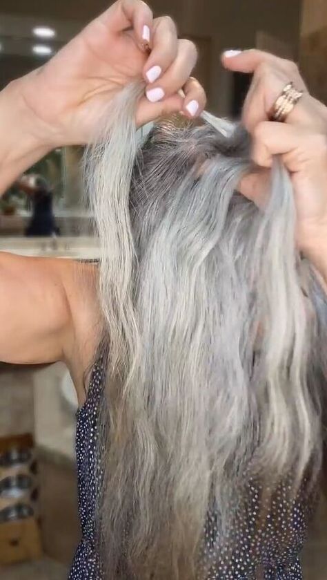 Bun Hairdo, Grey Hair Braids, Messy Braided Hairstyles, Semi Formal Hairstyles, Rope Braided Hairstyle, Braid Bun, Grey Curly Hair, Beautiful Gray Hair, Single Braids