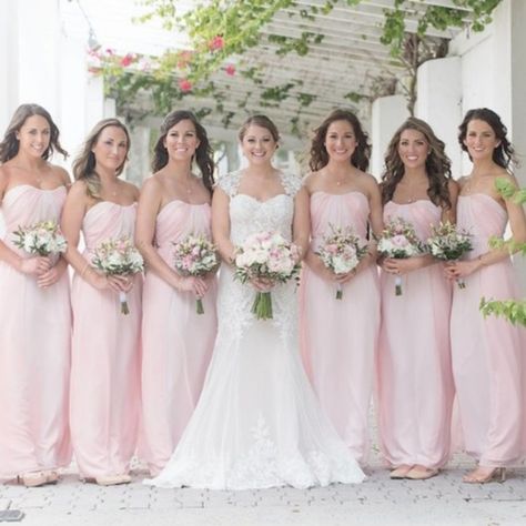 Light pink formal dresses