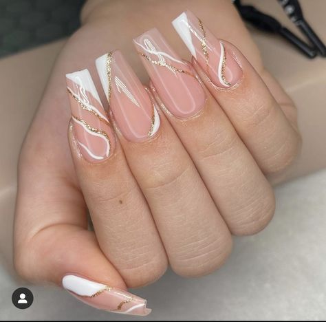 Birthday Nail Designs, White Coffin Nails, Long Nail Art, Extension Designs, Long Nail, Daily Nail, Nail Design Ideas, Acrylic Coffin, Acrylic Nails Coffin