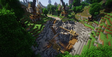 Minecraft Quarry, Minecraft Medieval Buildings, Minecraft Village, Minecraft Farm, Stone Quarry, Cool Minecraft Creations, Minecraft Medieval, Minecraft Plans, Minecraft Construction