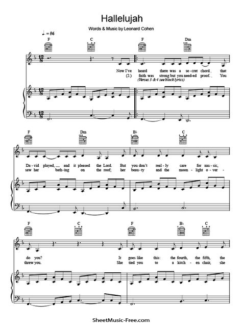 Download Hallelujah Piano Sheet Music PDF Leonard Cohen Hallelujah Sheet Music Piano, Hallelujah Lyrics Leonard Cohen, Free Piano Sheet Music Printables Easy, Easy Piano Sheet Music For Beginners Free Printable, Free Piano Sheet Music Printables, Hallelujah Piano Sheet Music, Hallelujah Sheet Music, Leonard Cohen Hallelujah, Popular Piano Sheet Music