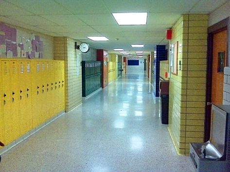 School Interior High School Interior, School Hallway, Classroom Interior, School Bathroom, School Hallways, American High School, Fairly Odd Parents, Heathers The Musical, School Interior