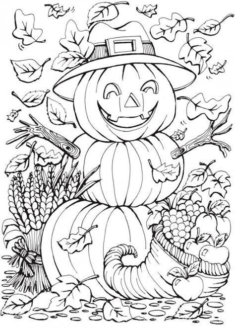 Get yourself in the mood for Fall with these wonderful Autumn themed coloring pages. Dover Publications has 6 different scenes and best of all they are FREE to download! Click here to get them. (On… Fall Coloring Sheets, Free Halloween Coloring Pages, Halloween Coloring Sheets, Pumpkin Coloring Pages, Designs Coloring Books, Halloween Coloring Book, Thanksgiving Coloring Pages, Fall Coloring Pages, Halloween Coloring Pages