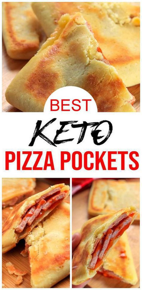 Check out this EASY simple ingredient Keto Pizza Pockets! This cheesy pizza pockets are so tasty.Easy keto recipe that is healthy, sugar free, gluten free & low carb.Great as quick snacks ideas,keto appetizers,keto side dishes,dinner or lunch.Easy to make recipe eat healthier great keto beginners recipe for low carb diet-homemade not store bought-add to keto meal plan. Check out #pizza-simple & easy recipe #keto -copycat pizza pockets. Great for New Years healthy food, Superbowl food, Valentines Side Dishes Dinner, Pizza Pockets Recipe, Super Bowl Essen, Keto Appetizers, Cheesy Pizza, Pizza Pockets, Keto Pizza, Low Carb Dessert, Healthy Sugar