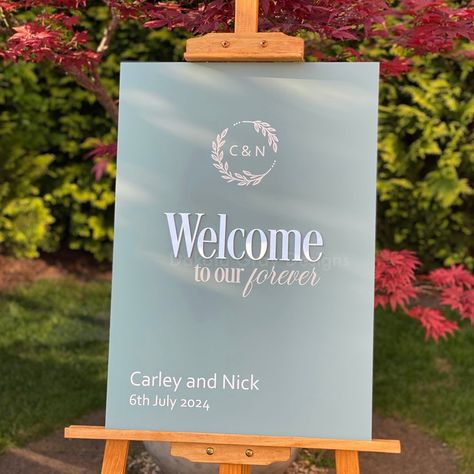 Personalised Acrylic Wedding Welcome Sign Affordable Wedding Decorations, Name Place Cards Wedding, Acrylic Wedding Welcome Sign, Personalized Street Signs, Mirror Vinyl, Name Place Cards, Welcome Signs, Bedroom Signs, Mirror Acrylic