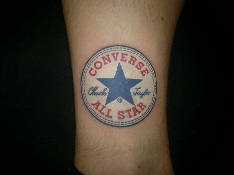 Converse, All Star, Chuck Taylor, tattoo Chuck Taylor Tattoo, Converse Tattoo, All Star Tattoo, Taylor Tattoo, Hand Tattoo Images, Japanese Tattoo Artist, Tattoo Website, Rocket Tattoo, Strawberry Tattoo