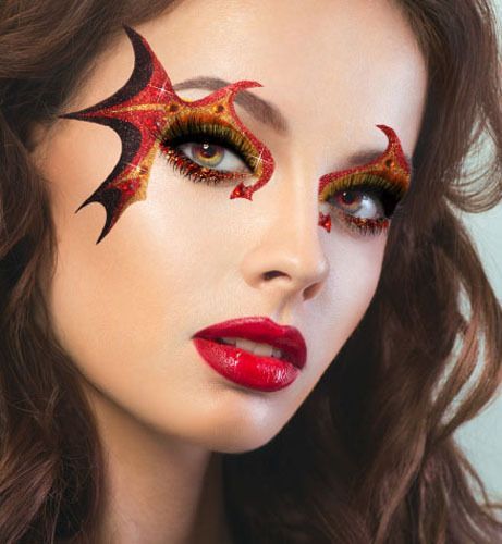 Dragon Makeup, Devil Makeup, Dragon Halloween, New Year's Makeup, Dragon Costume, Makeup Step By Step, Dragon Eye, Halloween Make Up, Fantasy Makeup