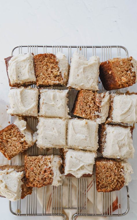 Carrot Snack Cake With Brown Butter Frosting - Cake Babe Bourbon Buttercream, Easy Banana Cake, Bourbon Cake, Brown Butter Frosting, Butter Carrots, Butter Cream Cheese Frosting, Bolo Fit, Best Carrot Cake, Banana Cake Recipe