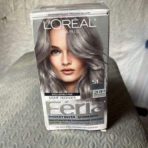 Brand New Unopened Silver Grey Hair Dye, Feria Hair Color, Grey Hair Dye, Black Hair Dye, Silver Grey Hair, Silver Hair Color, Hair Color For Women, Grey Hair Color, Red Hair Color