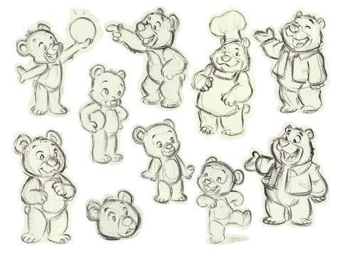 Random sketchbook stuff by chewgag.deviantart.com on @DeviantArt Teddy Bear Poses Drawing, Teddy Bear Character Design, Stuffed Animal Drawing Reference, Sketches Random, Teddy Bear Sketch, Bear Character Design, Book Illustration Layout, Bear Sketch, Random Sketches