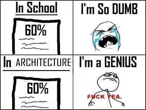 Learning that passing is something to be proud of. Daily Struggles Of An Architecture Student In Australia-Part 1 Archi Student, Funny Architecture, Architecture Memes, Funny Google Searches, Architect Student, Student Problems, Architecture Life, Student Humor, Architecture Sketchbook