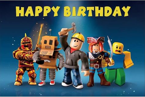 Roblox Backdrop, Roblox Happy Birthday, Roblox Font, Roblox Banner, Roblox Photo, Roblox Cake, Happy 6th Birthday, Birthday Post, Birthday Post Instagram