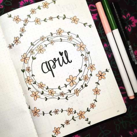 Hello April and Happy Easter! 🌸🌱 - #bujo #bujobeauty #bulletjournal #bulletjournaling #bulletjournalcommunity #bulletjournalinspiration… Easter Bujo, Easter Bullet Journal, April Journaling, Handwriting Ideas, Title Ideas, Diy Agenda, Hello April, Book Reading Journal, Journal Stuff