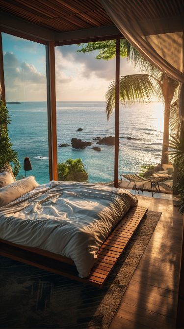 Wooden Beach House, Houses By The Beach, Beach House Aesthetic, Luxury Beach House, Sea House, Dream Beach Houses, Beach Bedroom, Modern Beach House, House Viewing