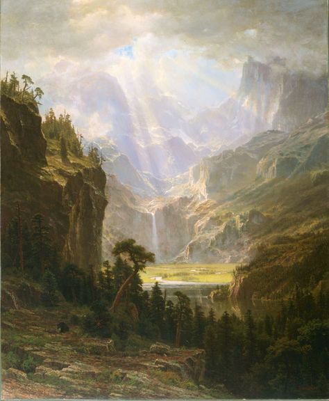 Albert Bierstadt | elsewhere Albert Bierstadt Paintings, Salt Painting, Albert Bierstadt, Canvas Art Projects, Easy Canvas Art, Simple Acrylic Paintings, Mountain Paintings, Romantic Art, Mini Canvas Art