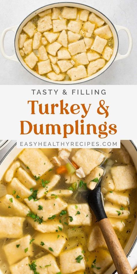 Food With Gluten, Dumplings Soup Recipe, Turkey Dumpling Soup, Dumplings Soup, Turkey And Dumplings, Turkey Chops, Healthy Soup Recipe, Leftover Turkey Soup, Easy Turkey Recipes