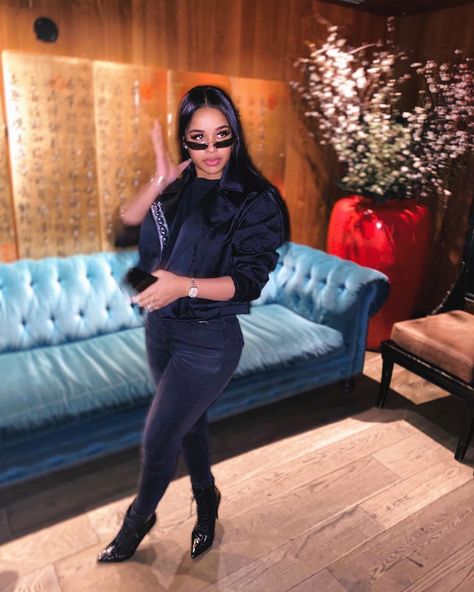 Taina Williams Outfits, Taina Williams, Lori Harvey, Fall Attire, Black Celebrities, Classy Fashion, Black Barbie, Hair Stuff, All Black Outfit