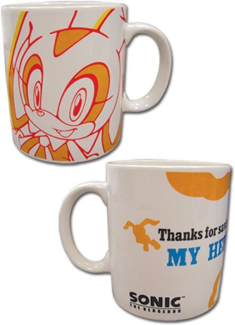 Amazon.com | Sonic Hedgehog Cream The Rabbit Mug: Coffee Cups & Mugs Jack And The Box, Sonic Merch, Cream The Rabbit, Rabbit Mug, Sonic Hedgehog, Sonic Sonic, College Dorms, Sonic Franchise, Video Game Characters