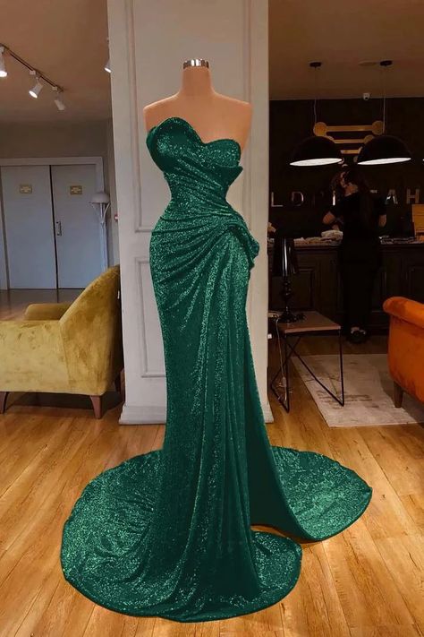 Green Mermaid Prom Dress, Red Mermaid Prom Dress, Sequins Prom Dress, Prom Dress Red, Champagne Prom Dress, Red Mermaid, Gorgeous Prom Dresses, Prom Dresses Long Mermaid, Mermaid Prom Dress