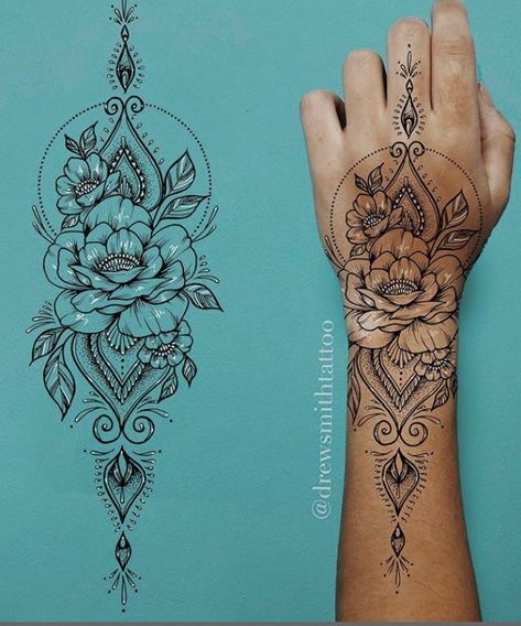 #CoolTattoos #TattooArt #InkMaster #TattooDesigns #InkedUp #TattooLovers #InkInspiration #TattooIdeas #CreativeInk #TattooStyle Feminine Shoulder Tattoos, Mandala Hand Tattoos, Henna Inspired Tattoos, Cool Wrist Tattoos, Hand And Finger Tattoos, Pretty Hand Tattoos, Tattoos For Women Half Sleeve, Tattoos For Black Skin, Hand Tattoos For Women