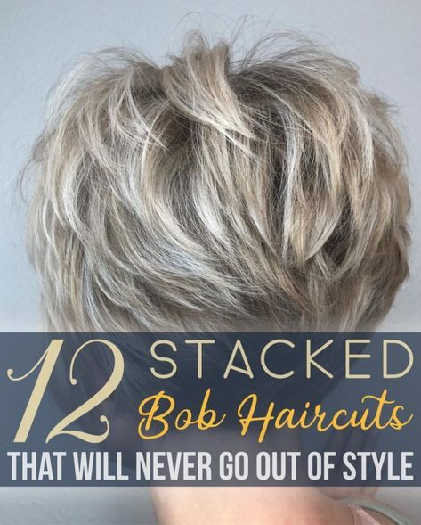 A stacked bob is a super cute look where the hair is longer at the front and shorter at the back. You will have short, little layers of hair at the back too. To show you how gorgeous these bobs are, we have put together 12 of the best stacked bob haircuts. You will find easy and chic cuts, vibrant hairstyles and more. Back Of Stacked Bob Haircut, Short Bob With Stacked Back, Shorter In Back Longer In Front Hair, Super Stacked Bob Haircut, Shirt Layered Bob, Long Wedge Haircut Angled Bobs, Back Of Bob Haircut Short Hair, Ladies Bob Haircut, Inverted Bob Hairstyles Short Stacked