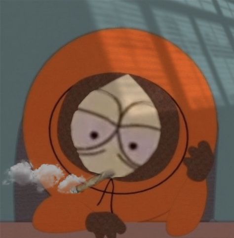 Kenny from South Park is smoking a blunt in his room relaxing Aesthetic Kenny Pfp, Funny Rick And Morty Pfp, Kenny Unhooded Pfp, I Love Me Pfp, Kenny Pfp, Kenny From South Park, Simpsons Wallpaper Weeds, Cartoon Stoners, Hard Photo