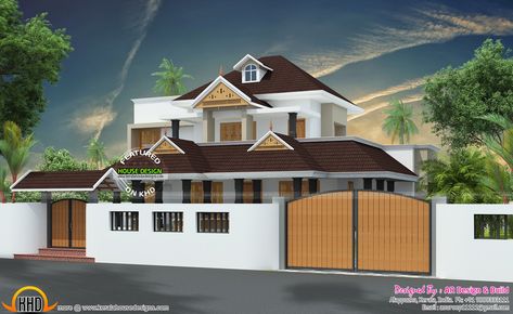 Gate Design Kerala, Compound Wall Design Kerala, Compound Wall Design Architecture, Compound Wall Gate, Compound Gate Design, Wall Picture Design, Compound Wall Gate Design, House Compound, House Gates