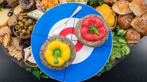 Recipe: Cheese Curling Rock | CBC Life Cheese Curls, Kids Music, Edible Arrangements, Cheese Ball, Food Themes, Food App, Serving Platters, Appetizer Recipes, Stuffed Bell Peppers