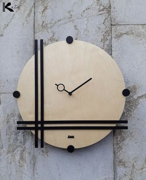 Modern Wall Clock Design, Wood Clock Design, Nature Clock, Laser Cut Lamps, Wooden Clocks, Rustic Clock, Metal Fabrication Tools, Contemporary Wall Clock, Wall Clock Wooden