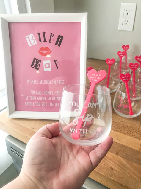 00s Hen Party, Ariana Grande Bachelorette Party, 30th Birthday Slumber Party, Mean Girls Party Favors, Rom Com Bachelorette Party, Bachelorette Pink Theme, Bachelorette Party Themes Pink, Britney Spears Bachelorette Party, Pink Theme Bachelorette Party