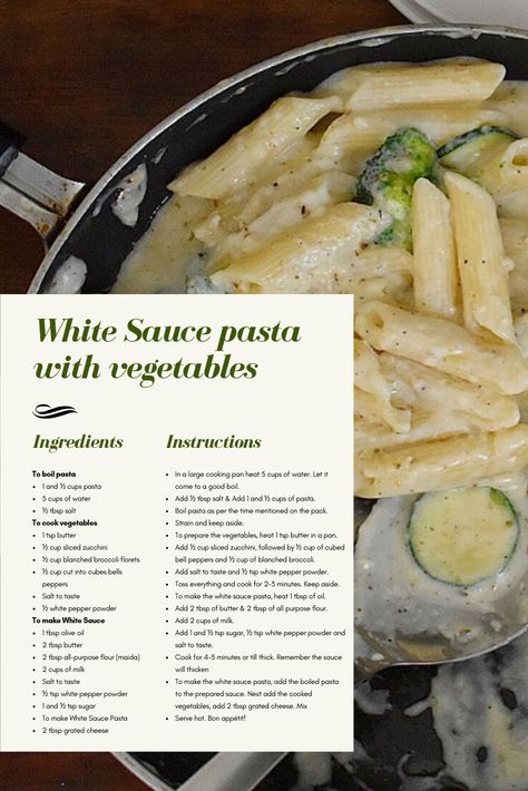 Pasta Souse Recipes, Easy Pasta Recipes White Sauce, Whitesaucepasta Recipe, White Sauce Pasta Aesthetic, How To Make White Sauce For Pasta, White Pasta Sauce Recipe Easy, White Sauce Pasta Recipes Easy, White Sauce Recipe Pasta, How To Make White Sauce Pasta