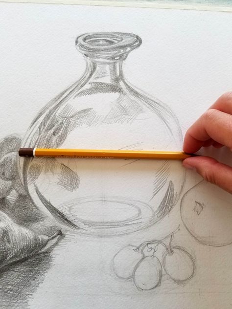 Comment dessiner correctement. - Apprendre la peinture avec Elena ! Drawing Videos, Art Therapy, Art Sketches, Crayon, Still Life, Diy And Crafts, Photo Image, Doodles, Pencil