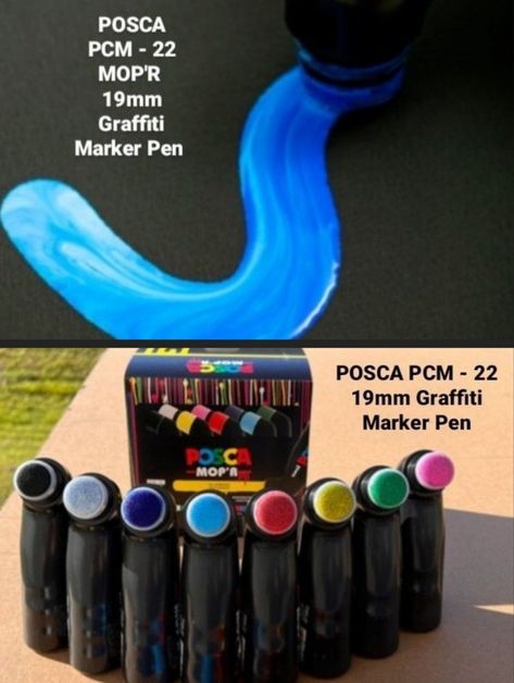 POSCA PC 22 MOP'R (19mm Round Tip) Art Suplise, Graffiti Tools, Graffiti Tips, Graffiti Supplies, Graffiti Books, Nyc Graffiti, Graffiti Pens, Best Christmas Toys, Book Crafts Diy