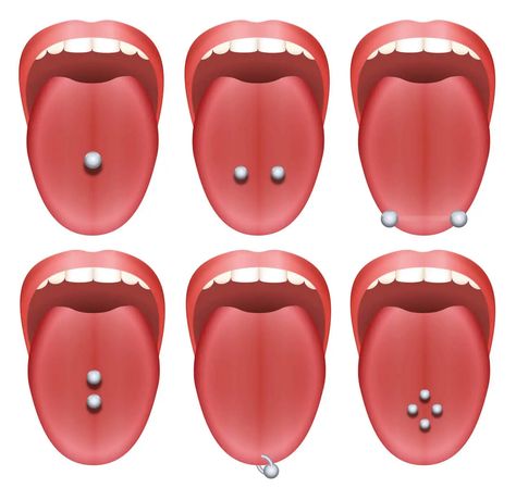 Frog Bites Piercing, Frog Eyes Piercing, Piercing Alla Lingua, Snake Eyes Tongue Piercing, Venom Piercing, Snake Eyes Piercing, Tongue Piercing Jewelry, Mouth Piercings, Ear Piercings Chart