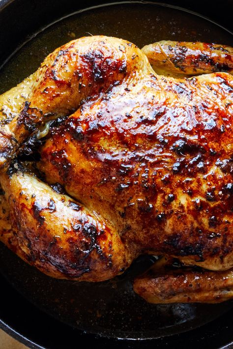 Roast Chicken With Maple Butter and Rosemary Recipe - NYT Cooking Roasted Dinner, Simple Roast Chicken, Rosemary Roasted Chicken, New York Times Cooking, Rosemary Recipes, Chicken Roast, Easy Roast Chicken, Maple Butter, Rosemary Chicken