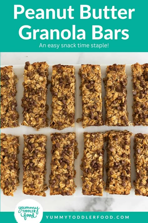 Peanut Butter Granola Bites, Pampered Chef Granola Bars, Almond Butter Granola Bars, Toddler Breakfast Bars, Oatmeal Granola Bars Homemade, Oat Bars For Toddlers, Granola Bars For Toddlers, Protein Bars For Kids, Granola Bars Homemade