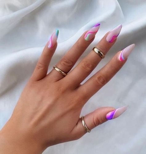 Embrace Spring 2024 with Simple, Classy Nail Designs | Cute & Pretty Trends Multicolor Nails, Classy Nail Designs, Top Nail, Minimalist Nails, Dream Nails, Fire Nails, Classy Nails, Pretty Acrylic Nails, Chic Nails