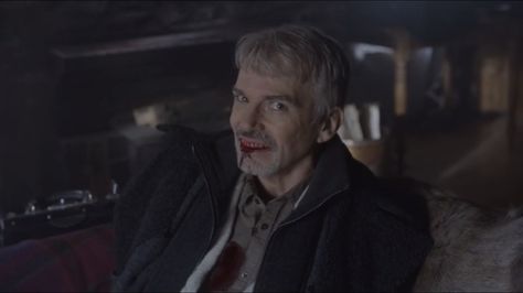 Lorne Malvo/ One last smile/ Fargo FX Fargo Series, Lorne Malvo, Fargo Tv Series, Fargo Tv Show, Billy Bob Thornton, Police Radio, Getting Braces, Nightmare Fuel, Coen Brothers