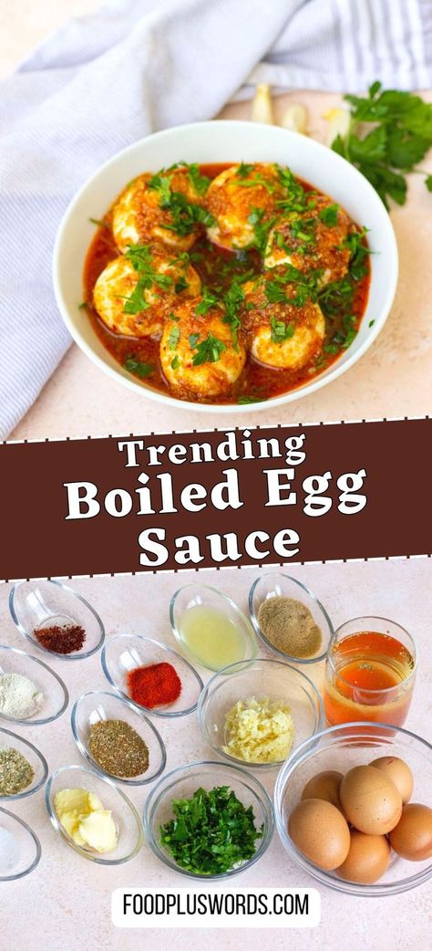 Hard Boiled Egg Recipe, Egg Sauce Recipe, Hard Boiled Egg Breakfast, Egg Boil, Egg Sauce, Boiled Egg Recipes, Eggs Dinner, Hard Boiled Egg Recipes, Egg Snacks