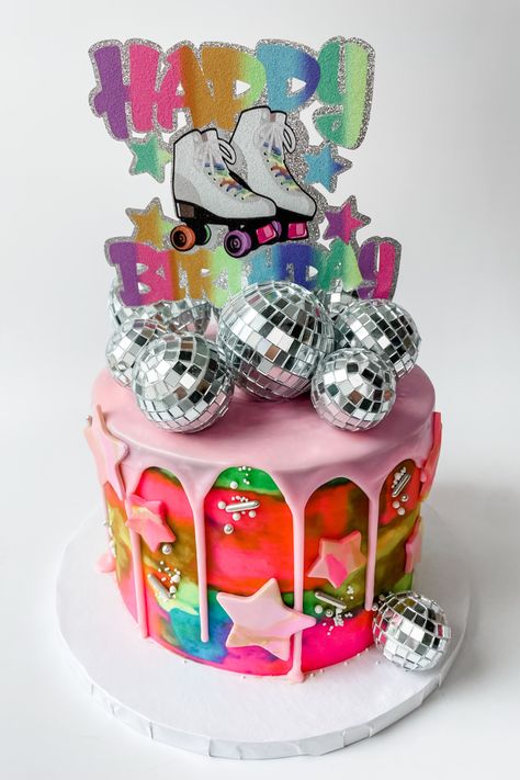 The BEST custom cakes and cupcakes in Orlando for all your special occasions. We love providing the sweet centerpiece for birthdays, weddings, showers, office parties, etc. Rollerskate Birthday Cake, Roller Skating Cupcakes, Roller Skates Birthday Party, Skate Party Cake, Rollerskate Cake, Roller Skate Birthday Cake, Rollerskate Party, Party Cake Design, Skate Cake