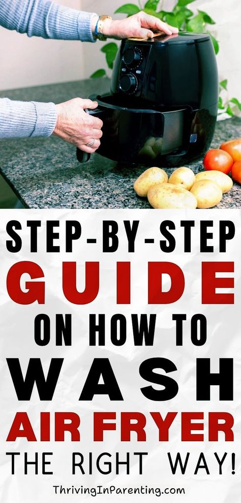 Welcome to this step-by-step guide on how to effectively clean your air fryer! These air fryer cleaning hacks will provide you with simple and practical tips to keep your air fryer in pristine condition like how to clean air fryer basket and how to clean air fryer with baking soda. From wiping down the delicate components to dissolving stubborn debris, grease and grime, this guide will ensure that your air fryer stays clean and ready for frying and cooking delicious recipes with ease. Cleaning Air Fryer Hack, How To Clean Air Fryer Basket, Basket Air Fryer Recipes, How To Clean Air Fryer, Air Fryer Cleaning Hacks, Air Fryer Cleaning, Clean An Air Fryer, Clean Air Fryer, How To Store Bananas