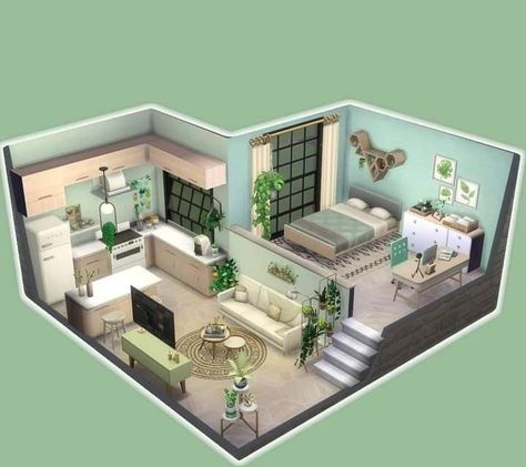 Sims 4 Hus, Reka Bentuk Landskap, Sims 4 Loft, Bloxburg City, Sims 4 Houses Layout, Case Minecraft, Rumah Minecraft Sederhana, Roblox House, Detail Arsitektur