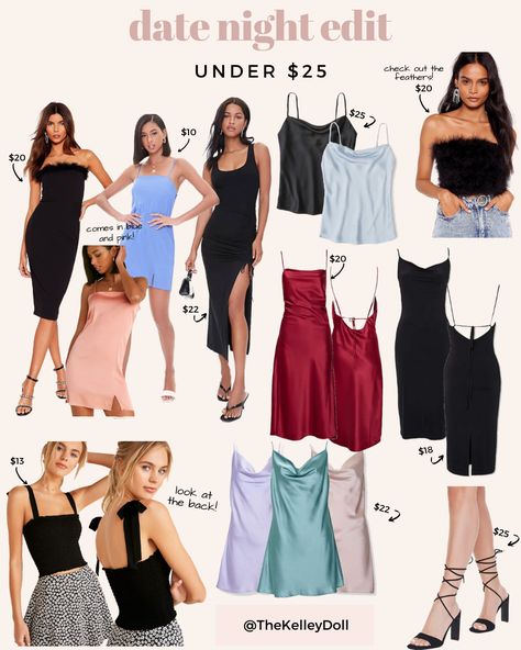 Cheap Mini Dress With Built-in Bra For Date Night, Zara V-neck Dress For Date Night In Summer, Forever 21 Spaghetti Strap Mini Dress For Date Night, Summer Dresses With Built-in Bra For Date Night, V-neck Mini Dress By Forever 21 For Night Out, Closet Essentials, Budget Fashion, Night Out Dress, Brunch Outfit