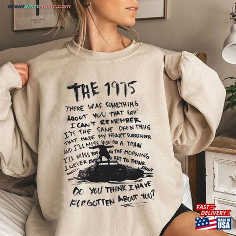 Vintage The 1975 Band Album Lyrics Sweatshirt At Their Very Best 2023 Tour Pop Rock Merch Unisex T-Shirt Check more at https://greatshirtmusic.com/product/vintage-the-1975-band-album-lyrics-sweatshirt-at-their-very-best-2023-tour-pop-rock-merch-unisex-t-shirt/ Lyrics Tshirt, The 1975 Band, Mercy Ships, 1975 Band, Comfortable Winter Outfits, Ill Miss You, Band Hoodies, The 1975, Pop Rock