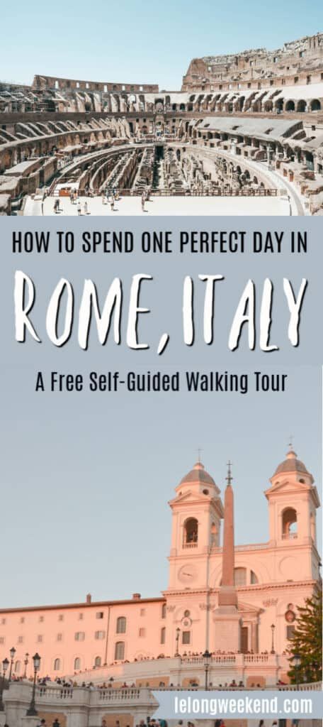 One Day in Rome - Free Self-Guided Rome Walking Tour Rome Sightseeing, One Day In Rome, Day In Rome, Italy Destinations, Things To Do In Italy, Europe Holidays, Rome Tours, Backpacking Europe, Italy Travel Tips